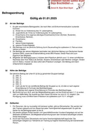 Beitragsordnung